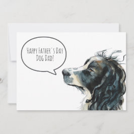 Cartão De Festividades Feliz Dia dos Pais, Papai Cachorro Springer Spanie