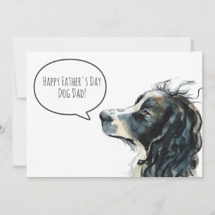 Cartão De Festividades Feliz Dia dos Pais, Papai Cachorro Springer Spanie