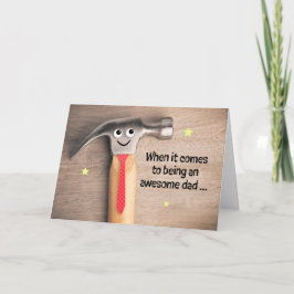 Cartão De Festividades Feliz Dia dos Pais Papai Martelo Engraçado
