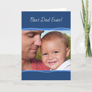 Cartão De Festividades Feliz Dia dos Pais Papai Moldura de Foto Melhor Pa