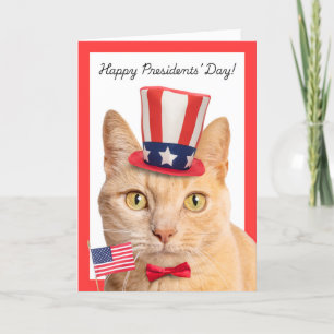Cartão De Festividades Feliz Dia Dos Presidentes Para Qualquer Gato De La