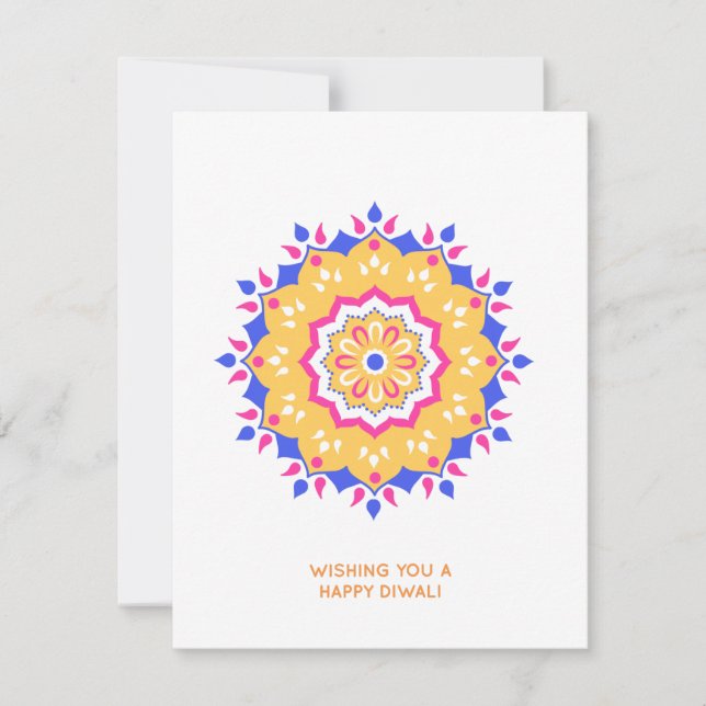 Cartão De Festividades Feliz Diwali (Frente)