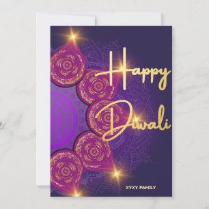 Cartão De Festividades Feliz Diwali Festa Indiano 