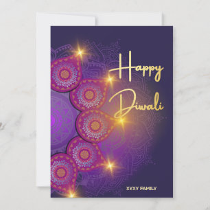 Cartão De Festividades Feliz Diwali Festa Indiano