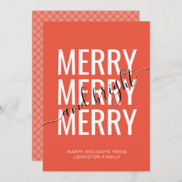 Cartão De Festividades Feliz e bom feriado do verificador laranja de Nata