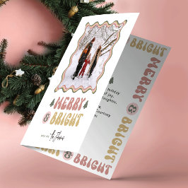 Cartão De Festividades Feliz e Brilhante Foto de diversão com Retro no Na