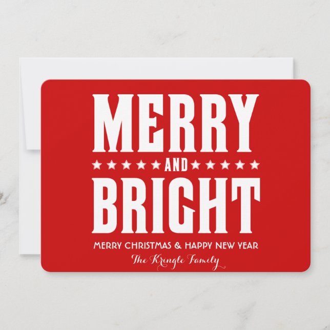 Cartão De Festividades Feliz e Brilho com Foto Personalizada em Inverso (Frente)