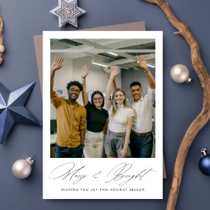 Cartão De Festividades Feliz e Brilho corporativo modernos no Natal da em