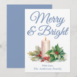 Cartão De Festividades Feliz e Brilho do Script Manuscrito Dusty Blue