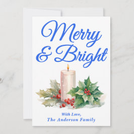 Cartão De Festividades Feliz e Brilho do Script Manuscrito Real Azul