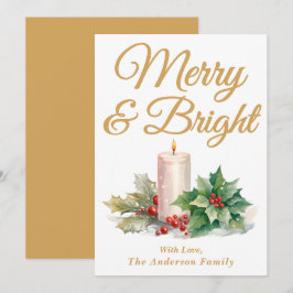 Cartão De Festividades Feliz e Brilho Dourados de Script Manuscrito