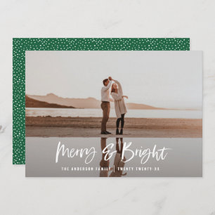 Cartão De Festividades Feliz e Brilho, moderno e mínimo natal fotográfico