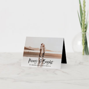 Cartão De Festividades Feliz e Brilho, moderno e mínimo natal fotográfico