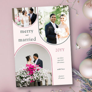 Cartão De Festividades Feliz e Casado Moderno Arquivo de Recém-casados 3