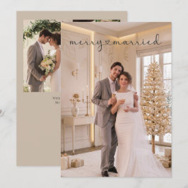 Cartão De Festividades Feliz e Casado Recém-Casados Personalizado 4 Fotos