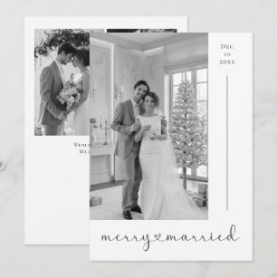 Cartão De Festividades Feliz e Casado Recém-Casados Personalizados 4 Foto