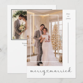 Cartão De Festividades Feliz e Casado Recém-Casados Personalizados 4 Foto