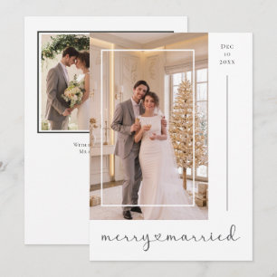 Cartão De Festividades Feliz e Casado Recém-Casados Personalizados 4 Foto