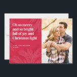 Cartão De Festividades Feliz e Design de Natal Brilhante<br><div class="desc">Feliz e Design de Natal Brilhante Oh tão feliz e tão brilhante cheio de alegria e luz de Natal</div>