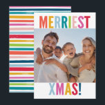Cartão De Festividades FELIZ e FOTO BRIGHT da família moderna colorida<br><div class="desc">por kat massard >> kat@simplysweetPAPERIE.com <<< Enviar e enviar mensagem especial extra com estilo e pizzazz este ano... Personalizado com seus detalhes e fotos meus produtos de férias modernos certamente se destacarão do elogio que seus amigos e familiares receberão nesta temporada e farão uma lembrança especial que será apreciada muito...</div>