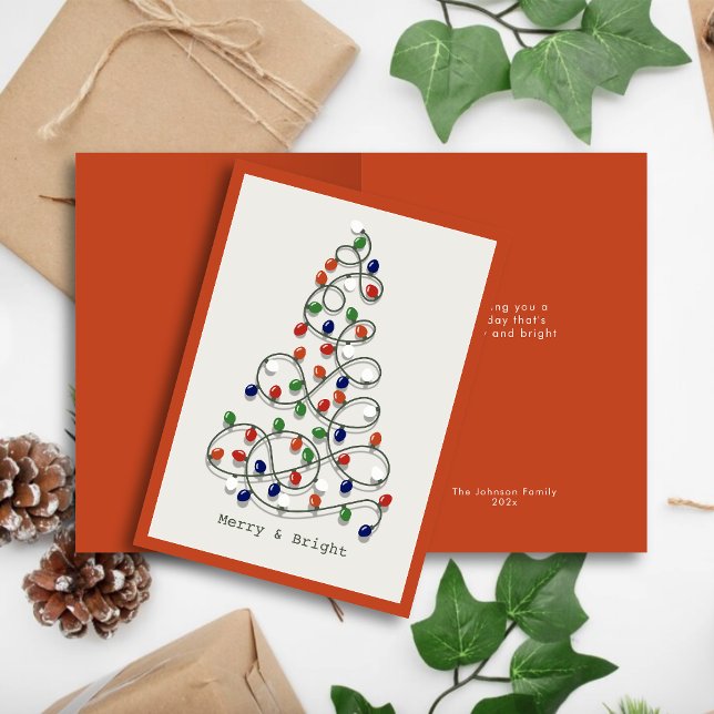 Cartão De Festividades Feliz e Luzes Brilhantes (Criador carregado)