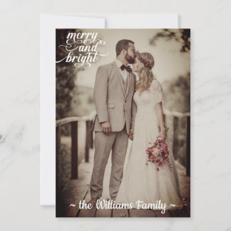 Cartão De Festividades Feliz e Natal Brilhante Foto Antiga