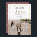 Cartão De Festividades Feliz e rosa poeirento moderno e brilhante<br><div class="desc">Feliz e cartão de Natal brilhante,  simples,  moderno e empoeirado. Apresenta uma elegante tipografia moderna da na moda.</div>