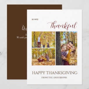 Cartão De Festividades Feliz Elegante Feliz Família de Ação de Graças 3
