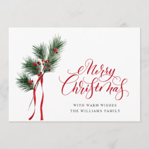 Cartão De Festividades Feliz Elegante Saudação de Natal