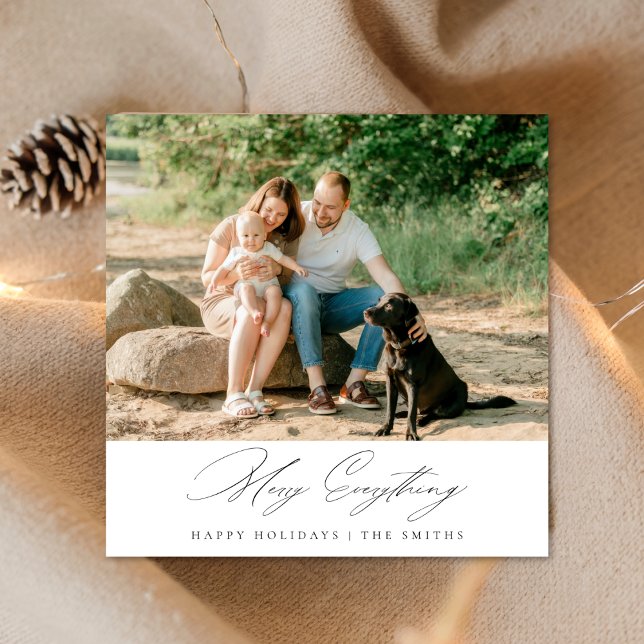 Cartão De Festividades Feliz Elegante Tudo Natal Costeiro (Criador carregado)