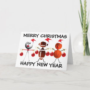 Cartão De Festividades Feliz Esporte de Natal