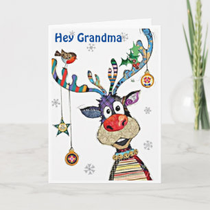 Cartão De Festividades *FELIZ EU** PASSANDO O NATAL c/ A VOVÓ FERIADO