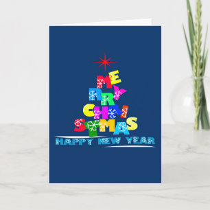 Cartão De Festividades Feliz Feliz ano novo de Natal