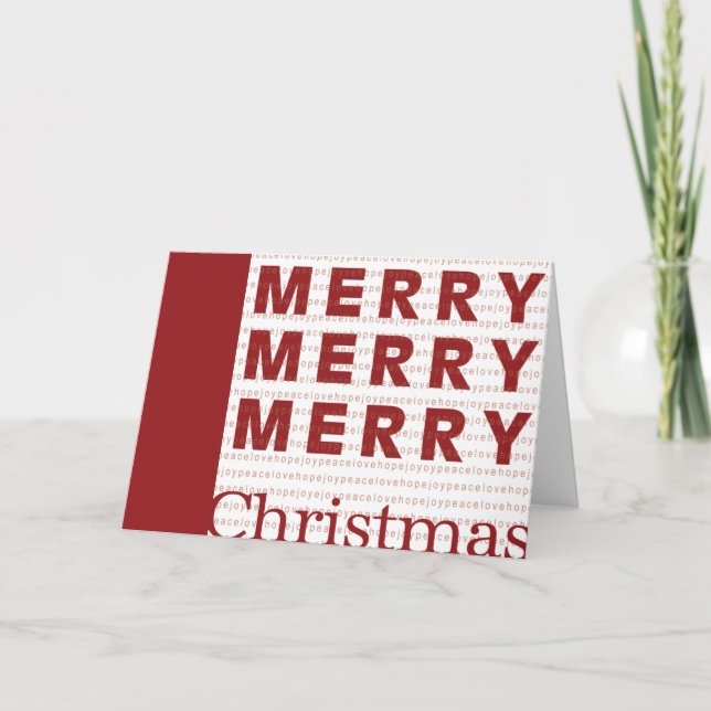 Cartão De Festividades Feliz, Feliz, Feliz Natal (Frente)