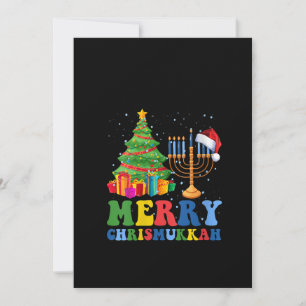 Cartão De Festividades Feliz feminina Chrismukkah 2022 Happy Hanukkah Chr