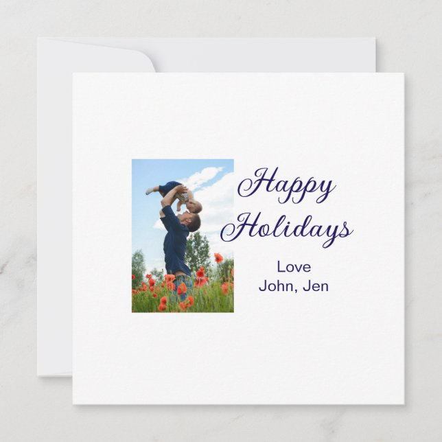 Cartão De Festividades Feliz feriado pai filho presentes de Natal (Frente)