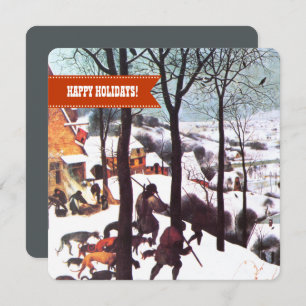 Cartão De Festividades Feliz Férias. Belas artes natalinas