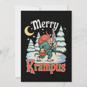 Cartão De Festividades Feliz Folclore do Krampus Natal Terror Xmas