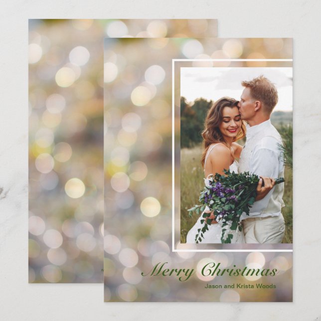 Cartão De Festividades Feliz Foto de Natal (Frente/Verso)