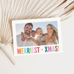 Cartão De Festividades FELIZ FOTO moderna família colorida tipografia ous<br><div class="desc">por kat massard >> kat@simplysweetPAPERIE.com <<< Enviar e enviar mensagem especial extra com estilo e pizzazz este ano... Personalizado com seus detalhes e fotos meus produtos de férias modernos certamente se destacarão do elogio que seus amigos e familiares receberão nesta temporada e farão uma lembrança especial que será apreciada muito...</div>