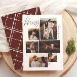 Cartão De Festividades Feliz | Galeria Muro 6 Fotografia Colagem Natal<br><div class="desc">Mostre seus momentos familiares favoritos com este Cartões de foto de Natal com um layout de parede da galeria de tendências. Com seis slots de fotos em vários tamanhos, você pode misturar retratos, paisagens e fotos quadradas de cenas familiares aconchegantes, diversão de férias ou selifes festivos. A "Feliz" é escrita...</div>