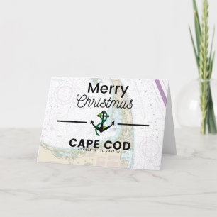 Cartão De Festividades Feliz Gráfico de Natal - Cabo Cod
