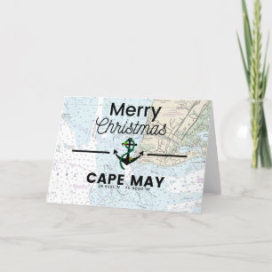 Cartão De Festividades Feliz Gráfico de Natal - Cabo de maio