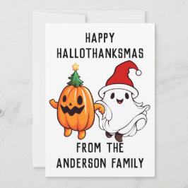 Cartão De Festividades Feliz HalloGraçasMas