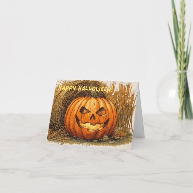 Cartão De Festividades Feliz Halloween (Frente)