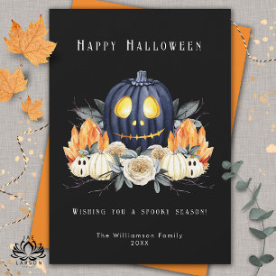 Cartão De Festividades Feliz Halloween Abóboras de Samhain Assustador Cri