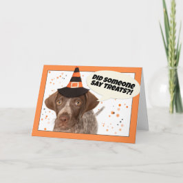 Cartão De Festividades Feliz Halloween German Shorthaired Pointer