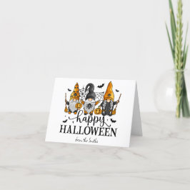 Cartão De Festividades Feliz Halloween Gnomos