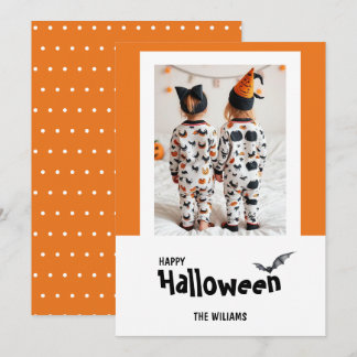 Cartão De Festividades Feliz Halloween Moderno Uma Foto