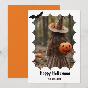 Cartão De Festividades Feliz Halloween Moderno Uma Foto